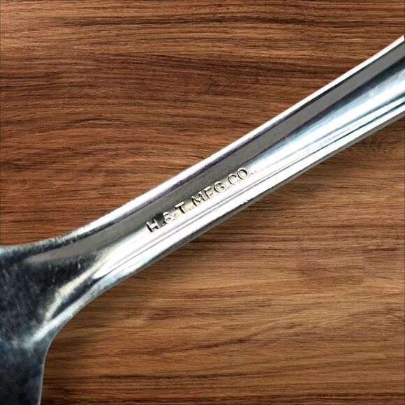 Vintage H&T MFG Co Meadow Flower 1940 Silver‑Plated Teaspoons Set of 12 Antique - Picture 5 of 6